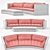 Circular Cozy Sofa 3D model small image 2