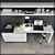 Modern TV Stand & Workspace 3D model small image 2