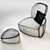 ALVARO Armchair and Ottoman Bundle | Premium Luxury Design 3D model small image 3