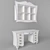 Mastercrafted Dressing Table & Shelf 3D model small image 1