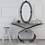 Elegant Vanity Set with Stool & Art 3D model small image 3