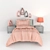 Uptown Grey Bed Set with Chic Pink Bedding 3D model small image 2