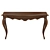 Classic Wood Console Table with Intricate Carving 3D model small image 1