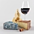 Artisanal Delights: Wine & Cheese Set 3D model small image 1