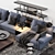 Minotti Collar Sofa: Modern Elegance for your Living Space 3D model small image 2