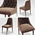 Luxury Capitonne High Back Chair 3D model small image 1