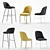 Sleek Aleta Bar Stool 3D model small image 1