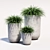 Outdoor Vase Set 3D model small image 1