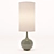 Shellish Gray Hunlen Table Lamp 3D model small image 1