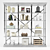 Stylish Decorative Shelving Set 3D model small image 1