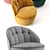 Elegant Margot Accent Chair - Swivel Base 3D model small image 3
