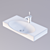 Sanita Luxe Infinity 75 Washbasin - No Splash Design 3D model small image 2