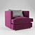 Sleek Design Armchair by SMdessins 3D model small image 1