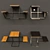 Modern Loft Coffee Tables 3D model small image 1