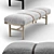 Safari Bench: Keystone Designer's Scandinavian Leather Seat 3D model small image 2