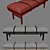 Safari Bench: Keystone Designer's Scandinavian Leather Seat 3D model small image 3