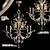 Beveled Arcs Chandelier - Metal and Crystal Finish 3D model small image 1