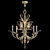 Beveled Arcs Chandelier - Metal and Crystal Finish 3D model small image 2