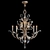 Beveled Arcs Chandelier - Metal and Crystal Finish 3D model small image 3