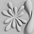 Handcrafted White Glass Splash 3D model small image 3