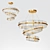 Modern Crystal Chandelier: 3 Layer LED Lighting 3D model small image 1