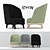 Cozy Leaf Armchair: Minimalistic Comfort 3D model small image 1