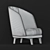 Cozy Leaf Armchair: Minimalistic Comfort 3D model small image 2