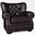 Classic Leather Chair with Nailheads 3D model small image 1