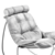 Elegant Wave Rocking Armchair 3D model small image 3