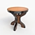 Handmade Wooden Round Stool 3D model small image 1