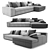Modern Linteloo Madison 2 Sofa 3D model small image 1