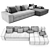 Modern Linteloo Madison 2 Sofa 3D model small image 3