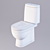 Sleek Fest Toilet Bowl 3D model small image 2