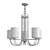 Sleek Modern Chandelier 3D model small image 3