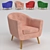 Velvet Rockwell Chair: Stylish and Comfortable 3D model small image 1