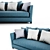 Modern Vogue Sofa: Stylish Textile & Solid Wood 3D model small image 3