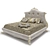 Gilded Elegance Turri Bed 3D model small image 1