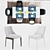 Elegant Molteni Dining Set with Decor 3D model small image 2