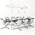 Sovet Slim Meeting Table Set 3D model small image 3