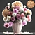 Spring White Floral Bouquet 3D model small image 1