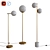 Modern Glass Floor Lamps Set 3D model small image 1