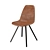 Vintage PU-Leather Franky Chair 3D model small image 1