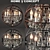 Gyro Crystal Chandelier: Elegant and Compact 3D model small image 2