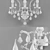 Elegant Crystal Sconce: Clear & Antique Rust 3D model small image 3