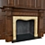 Classic Carved Fireplace with Panel Design 3D model small image 2