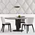 Skyline Round Keramik & Magda - Stylish Modern Dining Set 3D model small image 1