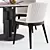 Skyline Round Keramik & Magda - Stylish Modern Dining Set 3D model small image 2