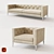 Luxurious Italia Tufted Shelter Arm Furniture 3D model small image 1