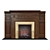 Classic Carved Fireplace with Panels 3D model small image 1