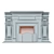 Classic Carved Fireplace with Panels 3D model small image 3